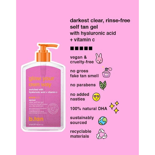 Glow Your Own Way Διαφανές Self Tan Gel 437ml