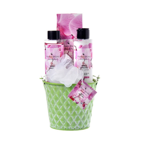 Wild Orchid Body Lotion 100ml, Shower Gel 100ml, Bath Salts 100gr & Sponge