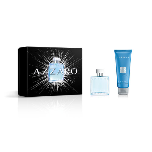 Chrome Eau de Toilette 50ml + Azzaro Chrome Hair & Body Shampoo 75ml