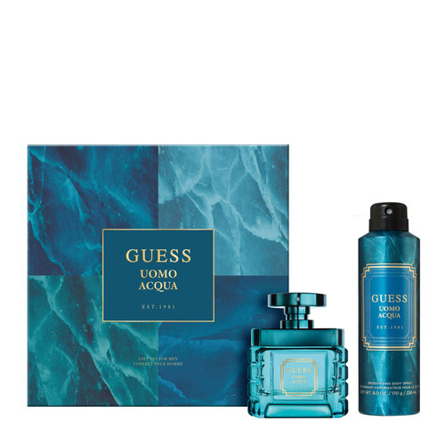 Guess Uomo Acqua Eau de Toilette 50ml &  Deodorant Body Spray 226ml