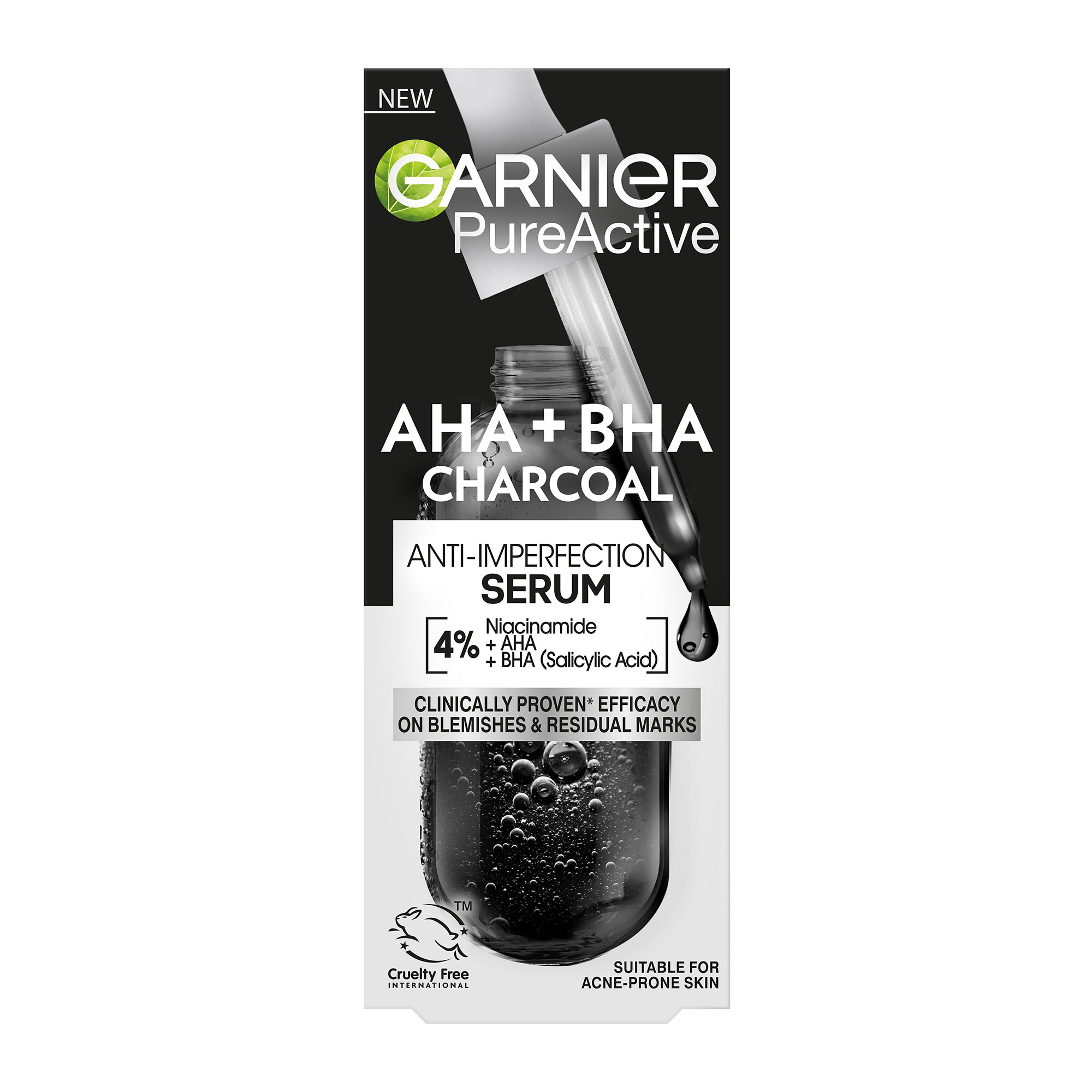 GARNIER Garnier Ορός Κατά Των Ατελειών, 4% Νιασιναμίδη, Aha +Bha Με Άνθρακα 30ml