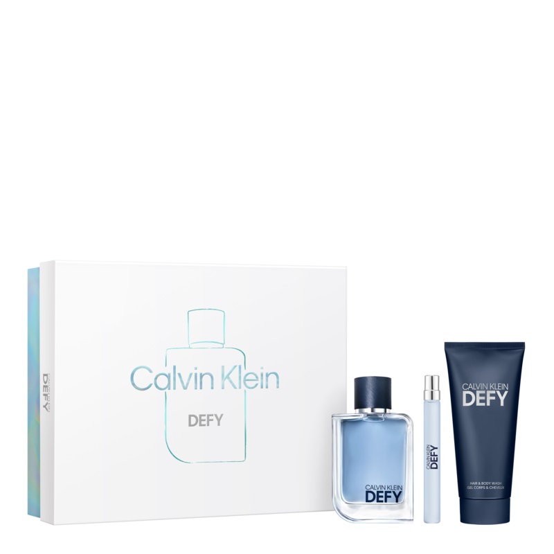 CALVIN KLEIN Defy Eau De Toilette 100ml & Travel Spray 10ml & Shower Gel 100ml