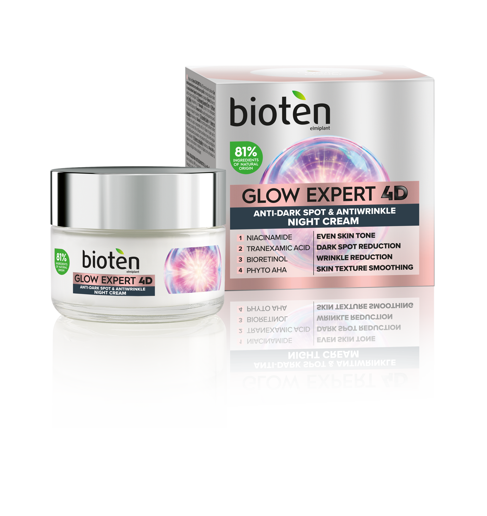 BIOTEN Glow Expert 4D Κρέμα Νύχτας Κατά Των Πανάδων & Των Ρυτίδων 50ml