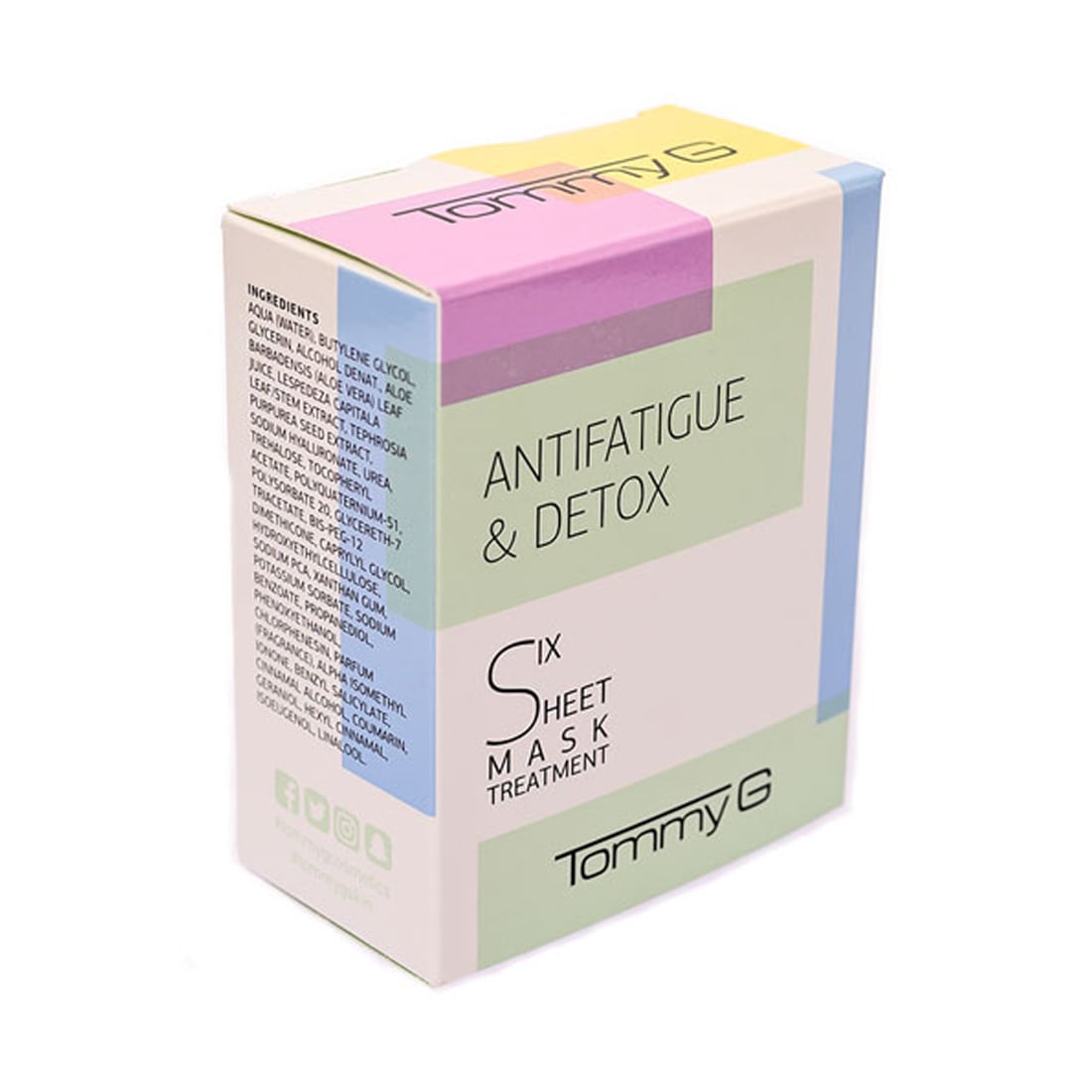 TOMMY G 6 Sheet Mask Antifatigue & Detox