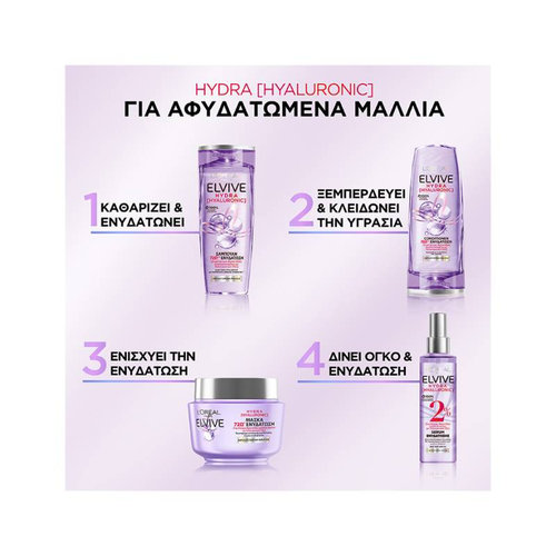 Elvive Hydra Hyaluronic Μάσκα Ενυδάτωσης 300ml