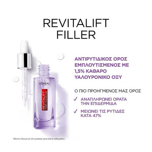 Revitalift Filler Ορος Για Εντατικη Ενυδατωση & Συσφιξη 30ml