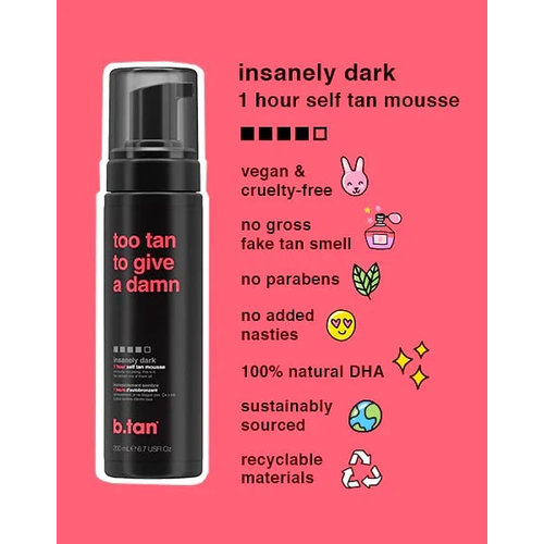 Too Tan To Give A Damn Μους Self Tan 200ml