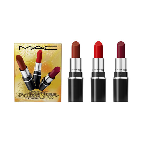 Everyday Luxury Mini Lustreglass Lipstick Trio: Red